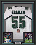 FRAMED Signed BRANDON GRAHAM 35x39 Philadelphia White Jersey JSA COA product image 1, provided for visual reference and