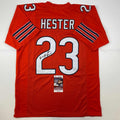 Autographed/Signed Devin Hester Chicago Orange Football Jersey JSA COA product image 1, provided for visual reference and