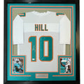 Framed Autographed/Signed Tyreek Hill 35x39 Miami White Jersey BAS COA product image 1, provided for visual reference and