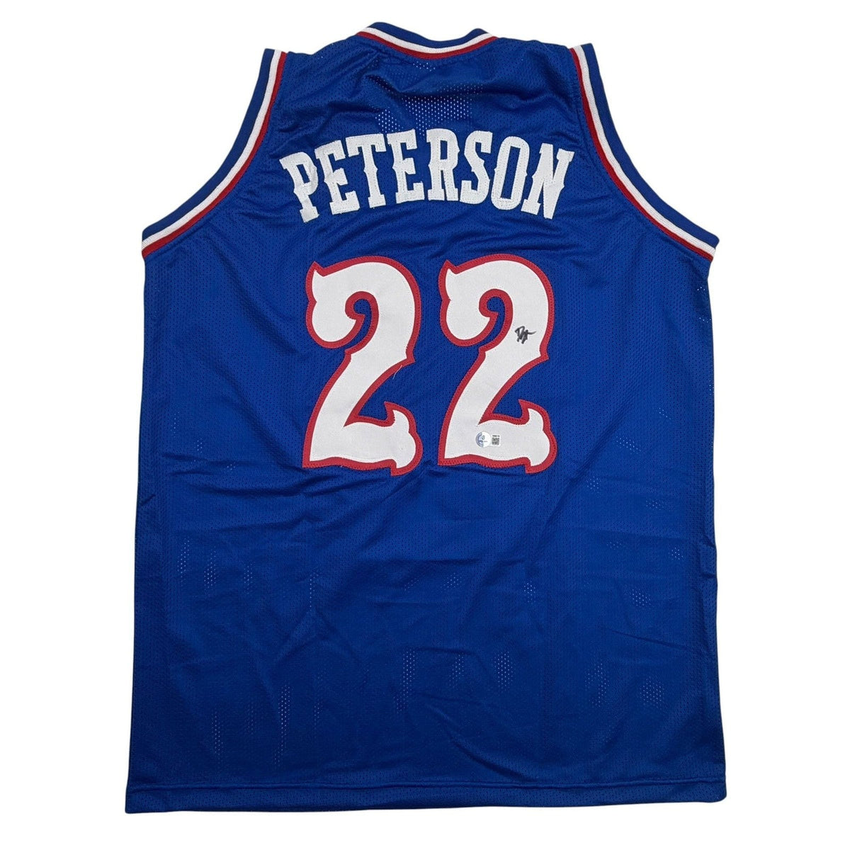 Autographed/Signed Darryn Peterson Kansas Blue Jersey Beckett BAS COA product image 1, provided for visual reference and