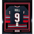 Framed Signed Bobby Hull HOF 1983 35x39 Chicago Black Jersey JSA COA product image 1, provided for visual reference and