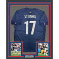 Framed Autographed/Signed Vitinha 35x39 PSG Paris Saint Germain Jersey COA product image 1, provided for visual reference