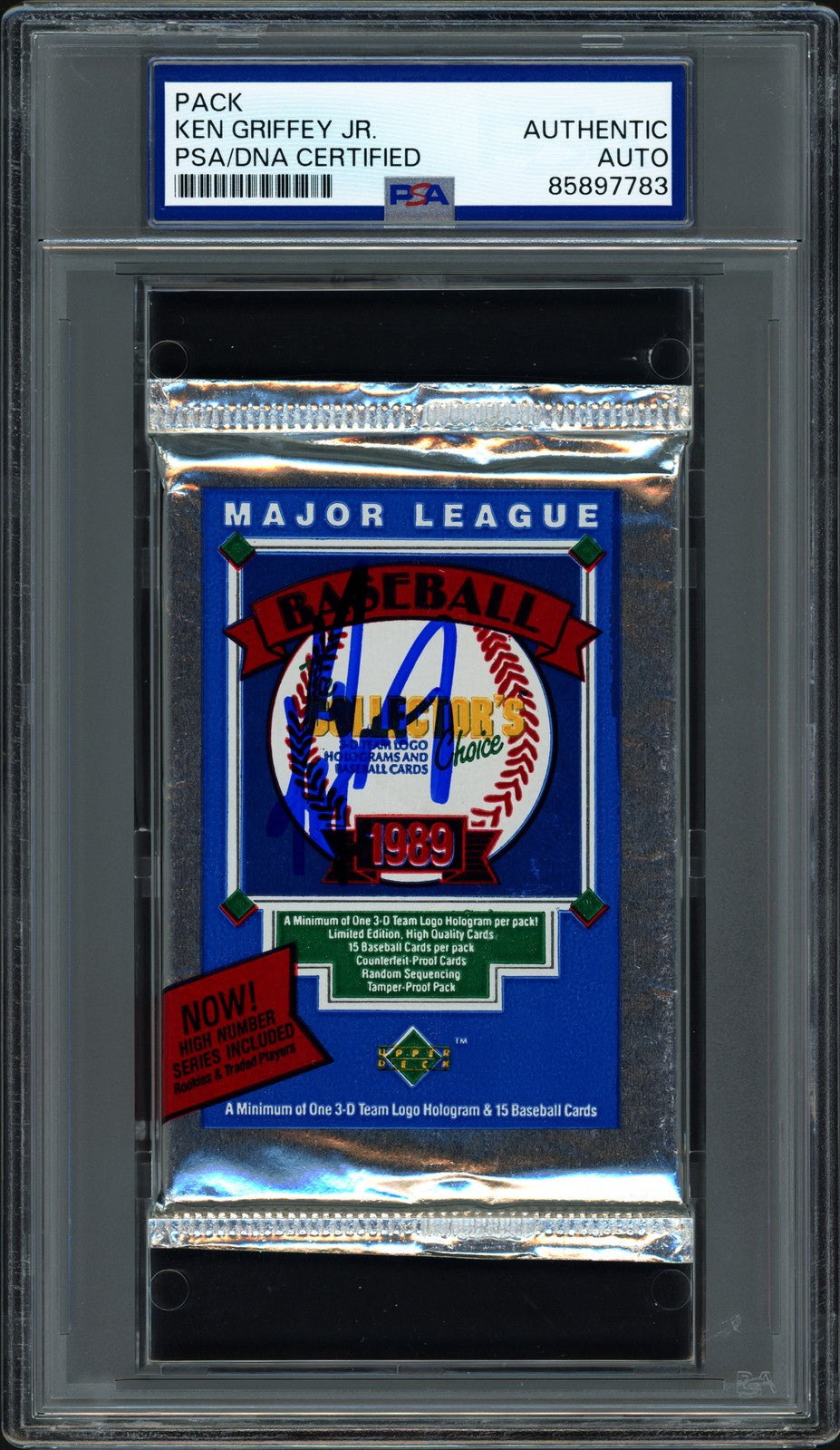 Ken Griffey Jr. Signed 1989 Upper Deck Low Series Card Pack PSA/DNA product image 1, provided for visual reference and