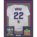 Framed Autographed/Signed Mark Prior 35x39 Chicago Pinstripe Jersey JSA COA product image 1, provided for visual reference