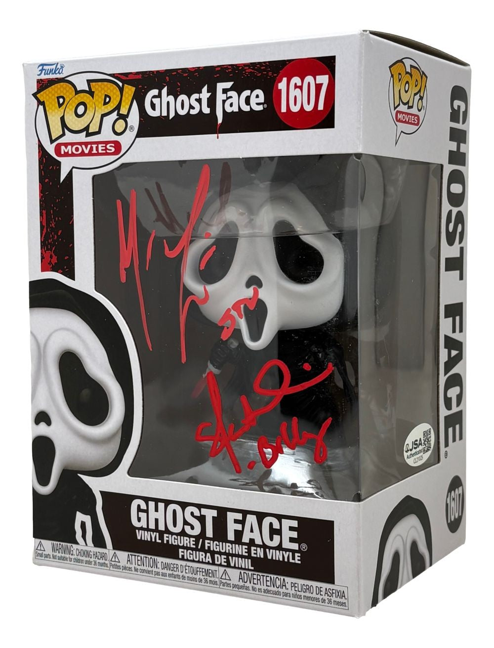 Matthew Lillard Skeet Ulrich Signed Scream Ghostface Funko Pop #1607 JSA QR product image 1, provided for visual reference