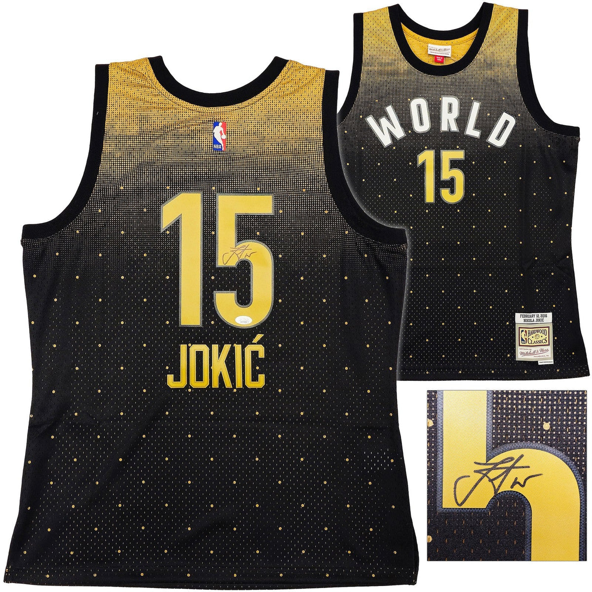 Denver Nuggets Nikola Jokic Black Signed Auth Swingman Jersey JSA product image 1, provided for visual reference and product