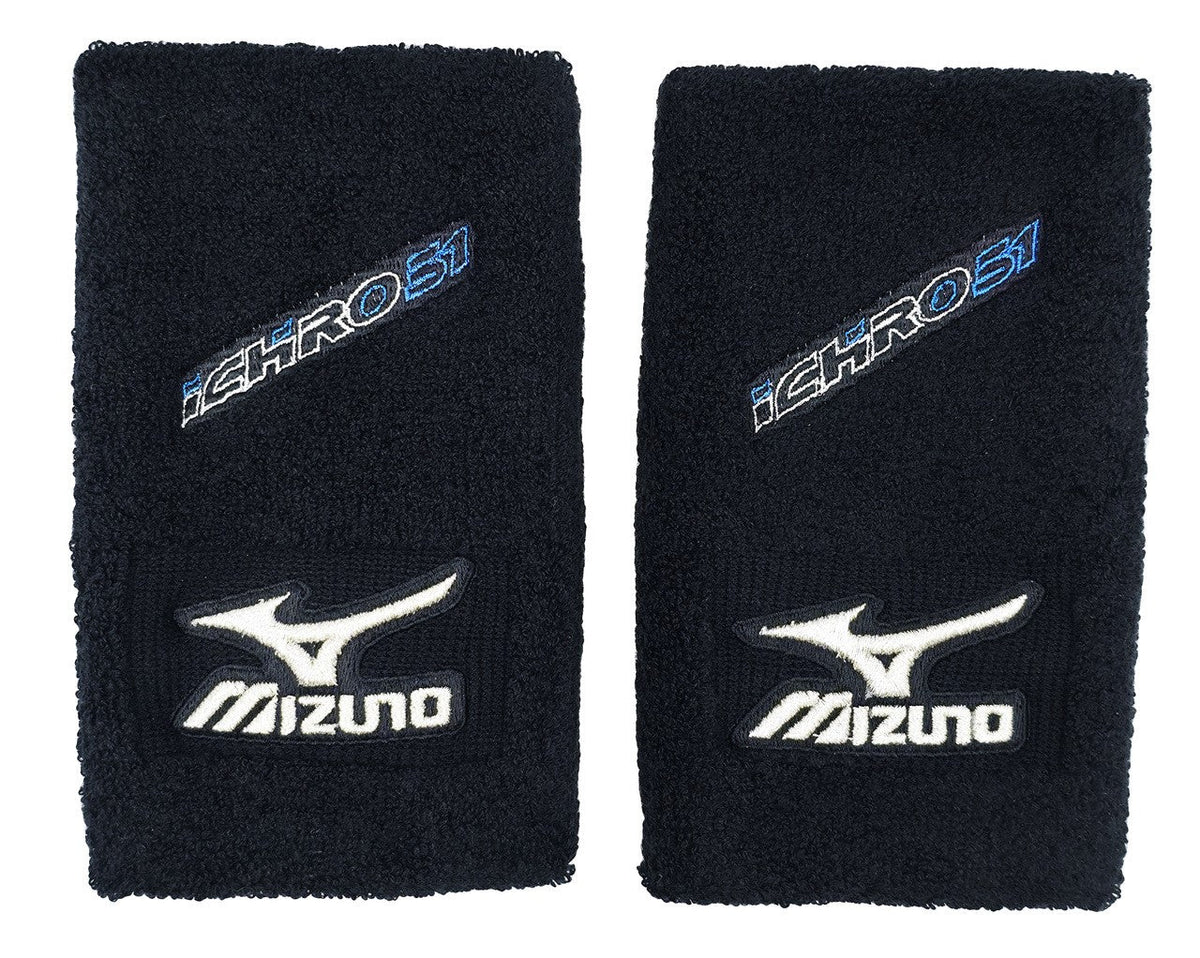 Ichiro Suzuki Unsigned Game Used Black & Blue Mizuno Wristbands (Pair) Mariners product image 1, provided for visual
