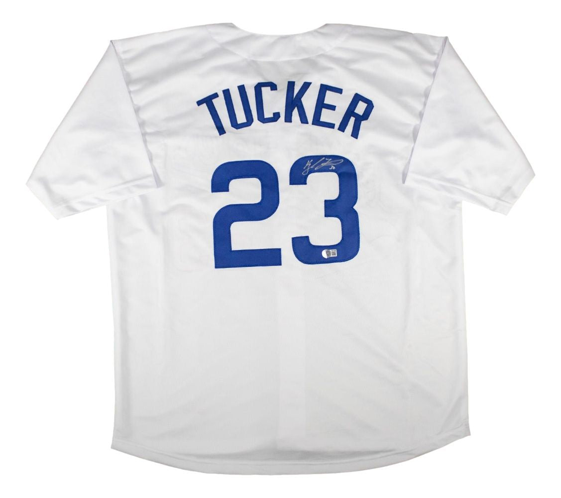 Kyle Tucker Los Angeles Signed White Baseball Jersey BAS product image 1, provided for visual reference and product detail