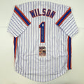 Autographed/Signed MOOKIE WILSON New York Pinstripe Jersey JSA COA Auto product image 1, provided for visual reference and