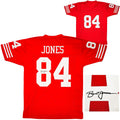 San Francisco 49ers Brent Jones Signed Red Jersey PSA/DNA product image 1, provided for visual reference and product detail