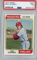 Graded 1974 Topps Mike Schmidt #283 2nd Year Baseball Card PSA 7 NM product image 1, provided for visual reference and