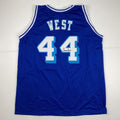 Autographed/Signed JERRY WEST Los Angeles LA Blue Retro Jersey JSA COA Auto product image 1, provided for visual reference