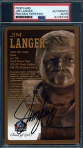 Jim Langer PSA DNA Signed Hall of Fame Bronze Bust Postcard Autograph product image 1, provided for visual reference and