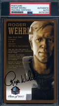 Roger Wehrli PSA DNA Signed Hall of Fame Bronze Bust Postcard Autographed product image 1, provided for visual reference and
