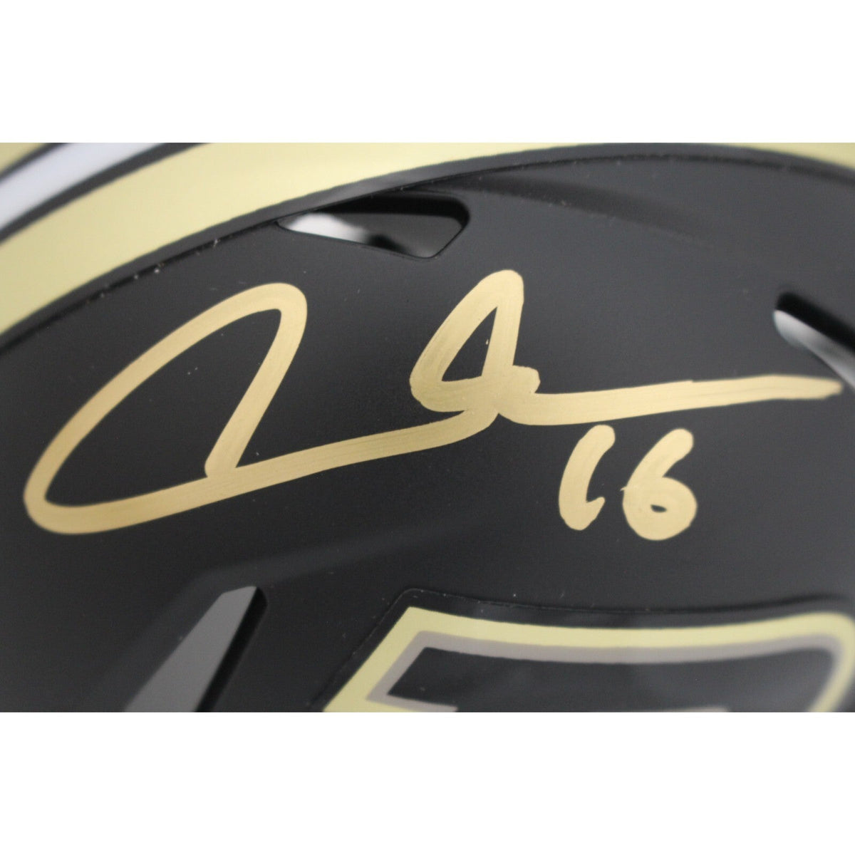Aidan O'Connell Autographed Purdue Boilermakers Black Mini Helmet Beckett 48905 product image 2, provided for visual