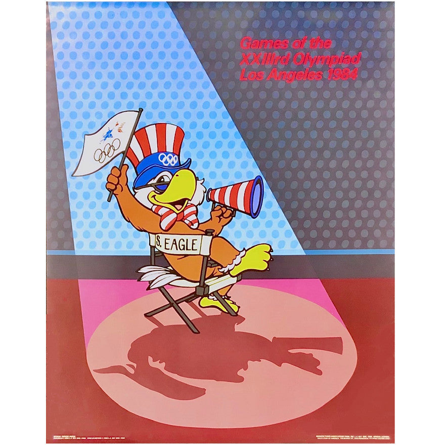 vintage 1984 Los Angeles Olympic Games 22x28 Sam the Eagle Olympiad poster New product image 1, provided for visual
