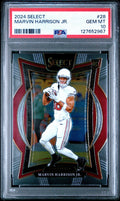 Graded 2024 Panini Select Marvin Harrison Jr. #28 Rookie RC Card PSA 10 product image 1, provided for visual reference and
