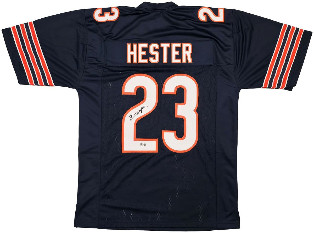 Devin Hester Chicago Signed Navy Blue Football Jersey BAS product image 1, provided for visual reference and product detail