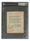 Bill Gates Signed Slabbed Replica 1976 Microsoft Letter BAS product image 1, provided for visual reference and product