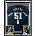 Framed Autographed/Signed Carson Fulmer 35x39 Chicago Black Jersey JSA COA product image 1, provided for visual reference