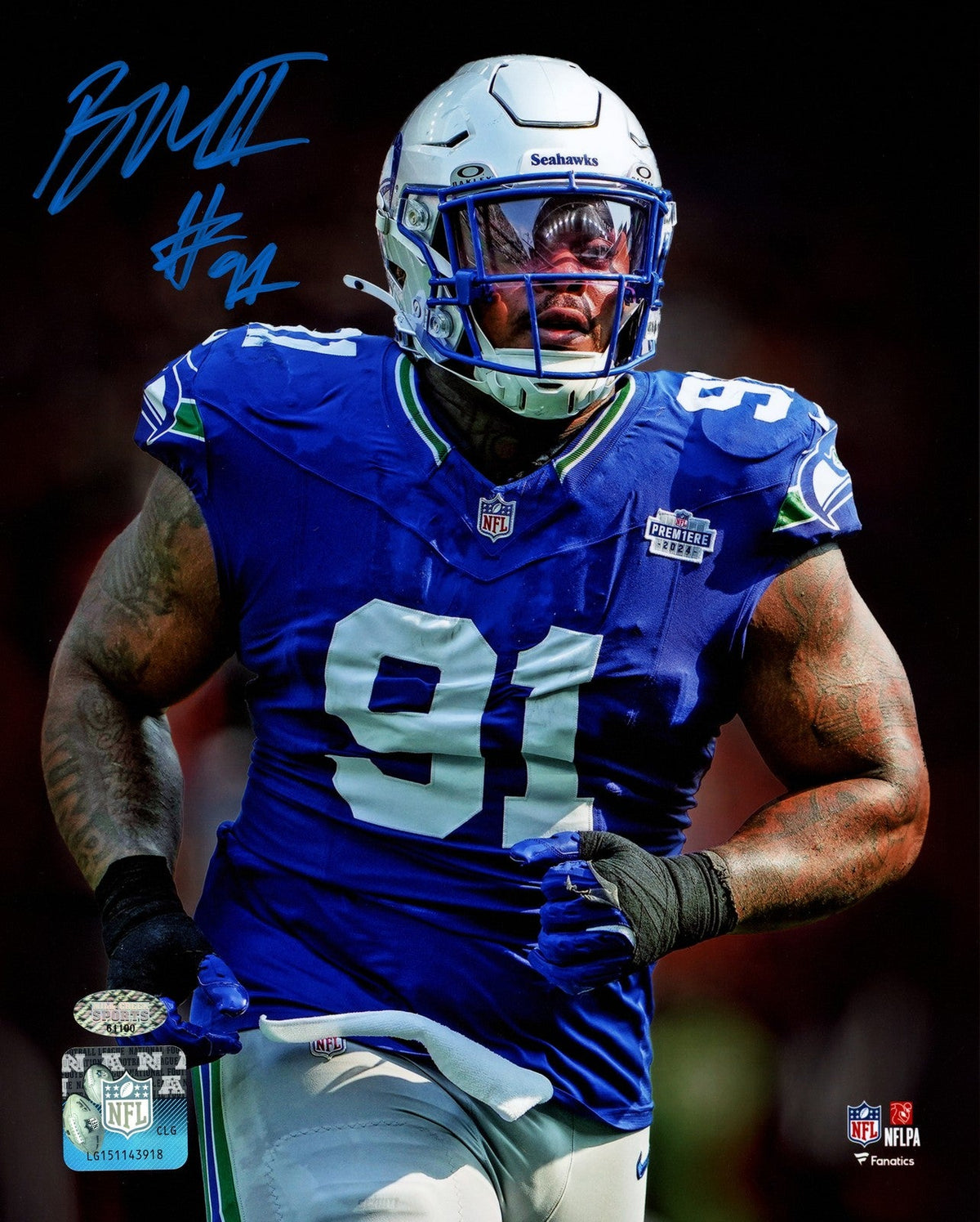 Byron Murphy II Signed 8x10 Photo Seattle Seahawks Spotlight MCS Holo product image 1, provided for visual reference and