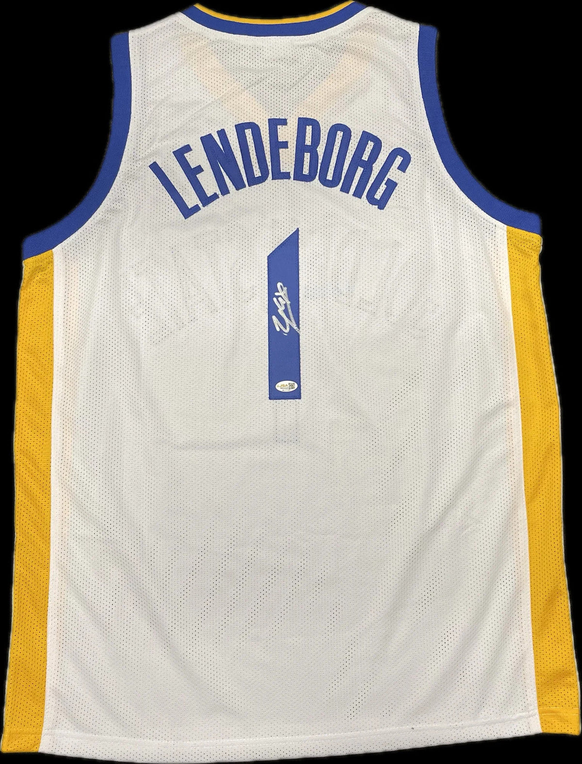 Yaxel Lendeborg Signed Jersey JSA Golden State Warriors Autographed product image 1, provided for visual reference and