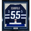 Framed Autographed/Signed Mark Scheifele 35x39 Winnipeg Blue Jersey JSA COA product image 1, provided for visual reference