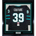 Framed Autographed/Signed Logan Couture 35x39 San Jose Black Jersey JSA COA product image 1, provided for visual reference