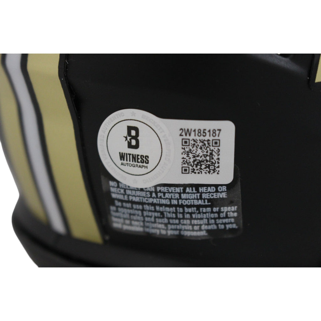 Aidan O'Connell Autographed Purdue Boilermakers Black Mini Helmet Beckett 48905 product image 3, provided for visual
