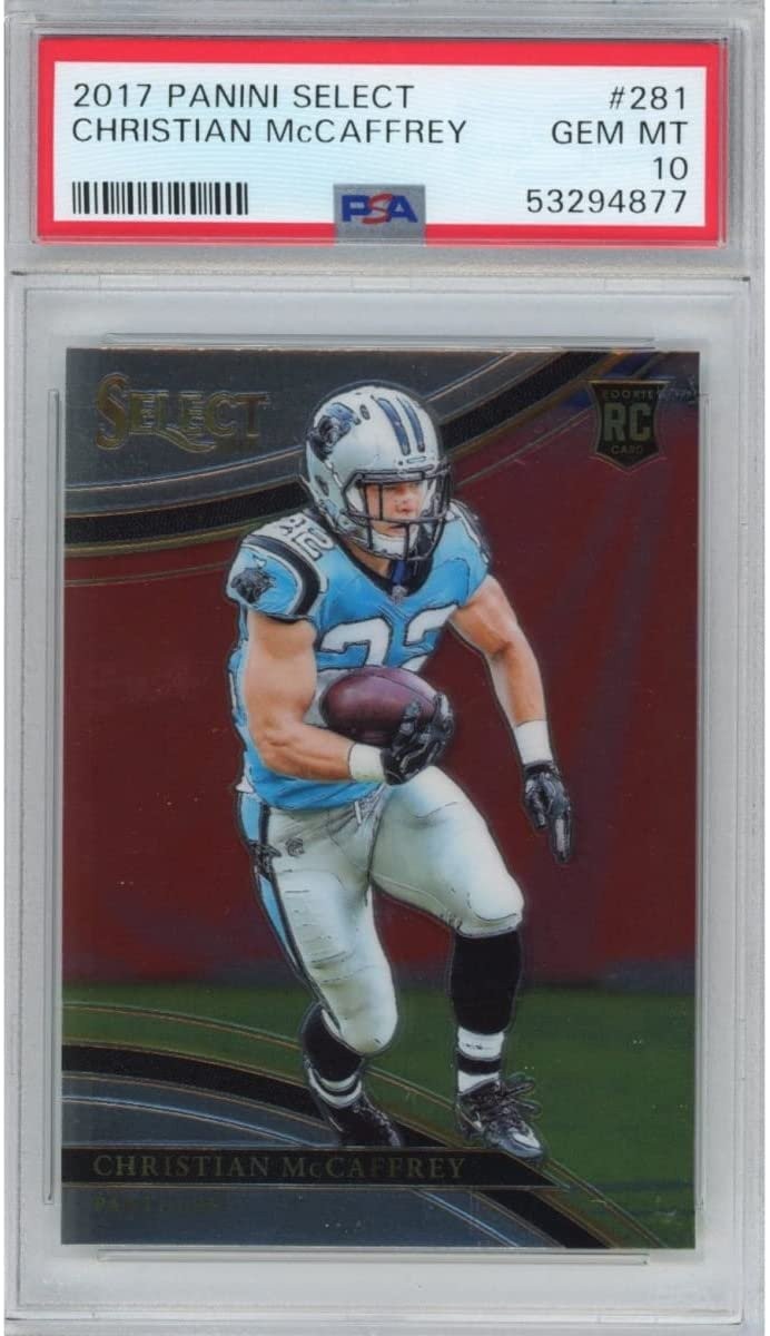 Graded 2017 Panini Select CHRISTIAN MCCAFFREY #281 Rookie Card PSA 10 product image 1, provided for visual reference and