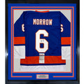 Framed Autographed/Signed Ken Morrow 35x39 New York Blue Jersey JSA COA product image 1, provided for visual reference and