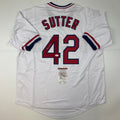 Autographed/Signed Bruce Sutter St. Louis White Baseball Jersey JSA COA product image 1, provided for visual reference and