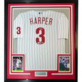 Framed Signed Bryce Harper 35x39 Phillies Jersey Fanatics & MLB COA product image 1, provided for visual reference and