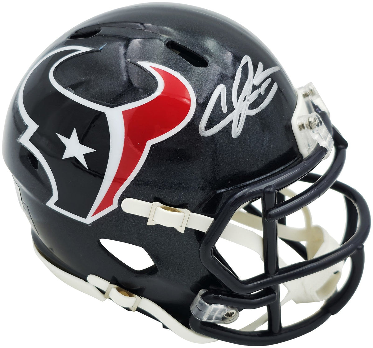 Andre Johnson Signed Houston Texans Blue Speed Mini Helmet Beckett BAS product image 1, provided for visual reference and