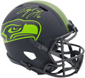 Tyler Lockett Seahawks Eclipse Black MCS Signed Replica Speed FS Helmet product image 1, provided for visual reference and