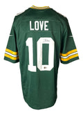 Jordan Love Signed Green Bay Packers Green Nike Game Replica Jersey BAS ITP product image 1, provided for visual reference