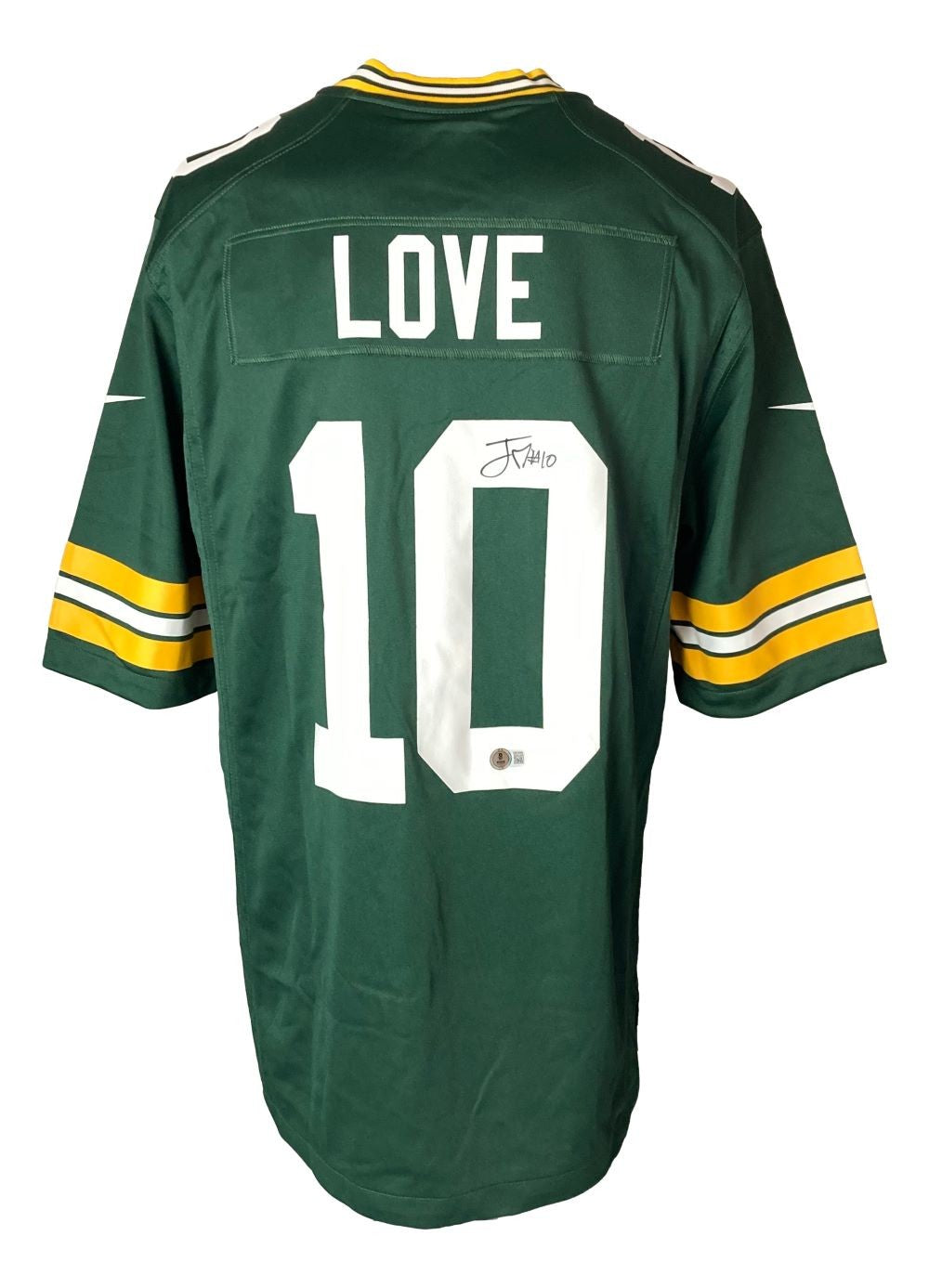 Jordan Love Signed Green Bay Packers Green Nike Game Replica Jersey BAS ITP product image 1, provided for visual reference