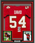 Framed Autographed/Signed Lavonte David 35x39 Tampa Bay Red Jersey JSA COA product image 1, provided for visual reference