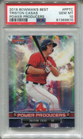 Graded 2018 BWMs Best Triston Casas #PPTC Power Producers Card PSA 10 product image 1, provided for visual reference and