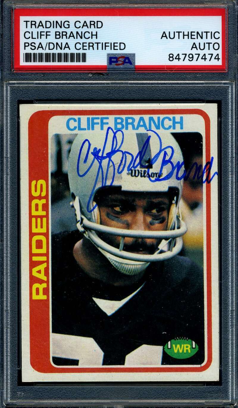 Cliff Branch PSA DNA Signed 1978 Topps Autograph product image 1, provided for visual reference and product detail review