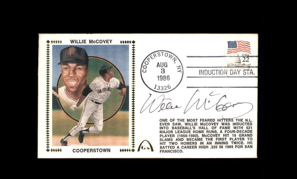 Willie McCovey PSA DNA Signed 1986 First Day Cover Cache FDC Cooperstown Auto product image 1, provided for visual reference