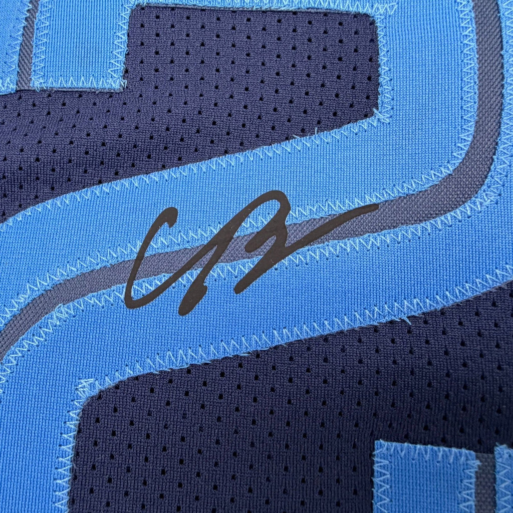 Facsimile Autographed Cameron Boozer Memphis Blue Reprint Auto Jersey XL product image 2, provided for visual reference and