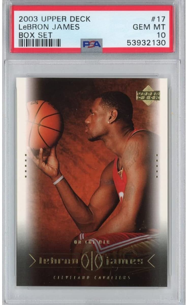 Graded 2003-04 Upper Deck LEBRON JAMES #17 Box Set Rookie Card PSA 10 product image 1, provided for visual reference and