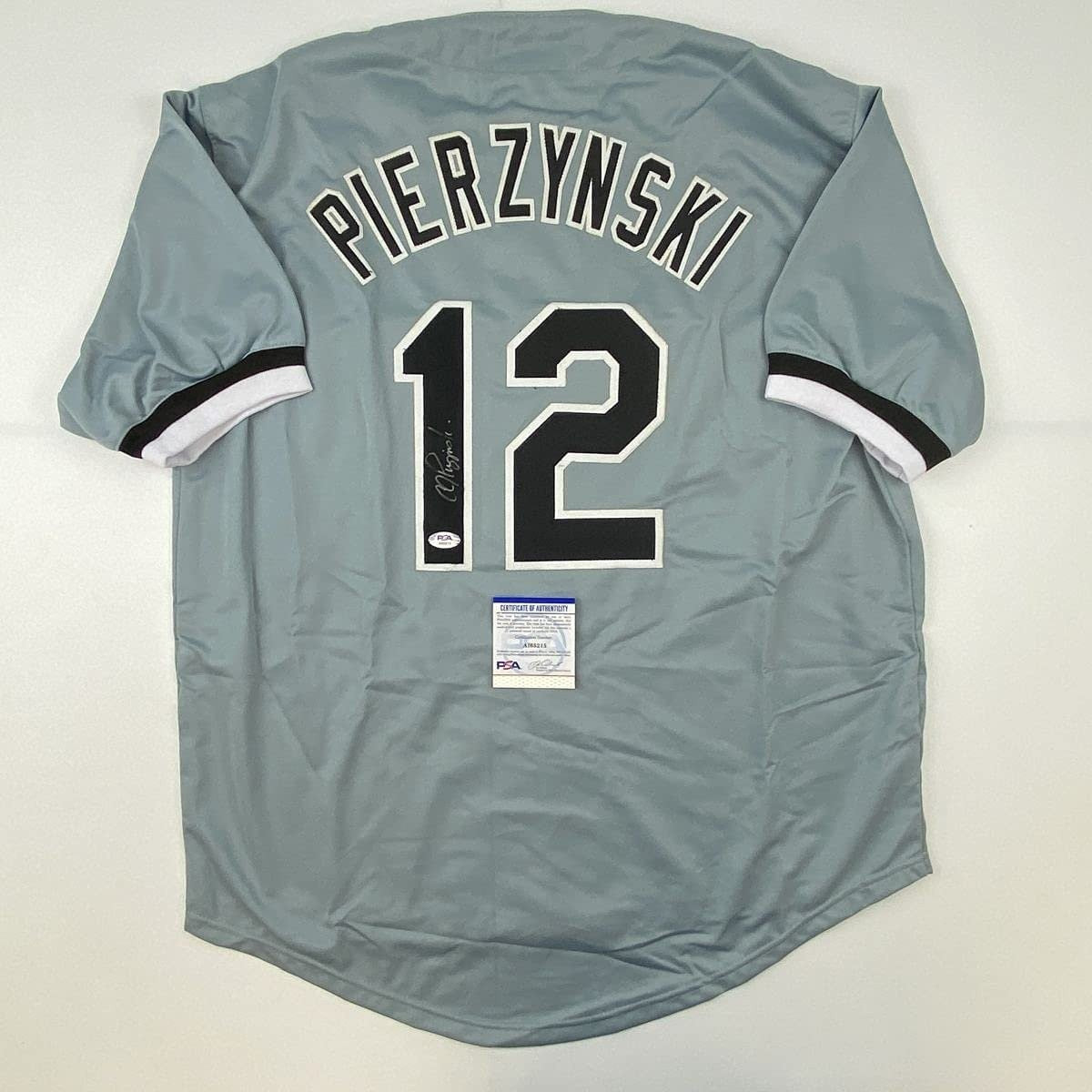 Autographed/Signed AJ A.J. Pierzynski Chicago Grey Jersey PSA/DNA COA product image 1, provided for visual reference and