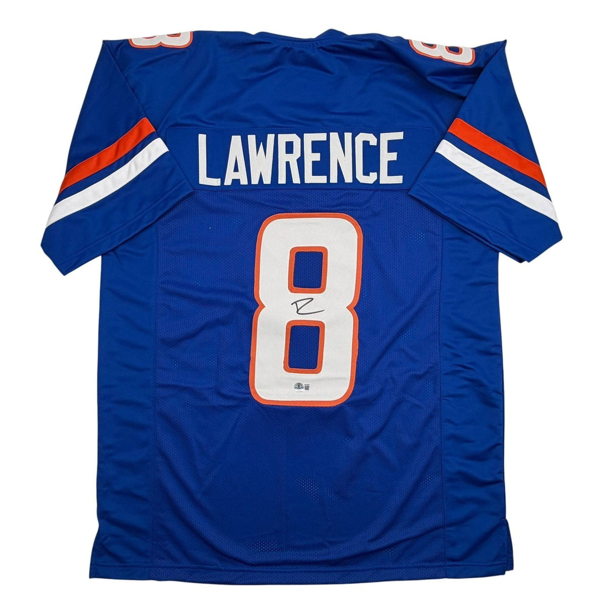 Autographed/Signed DeMarcus Lawrence Boise State Blue College Jersey Beckett COA product image 1, provided for visual