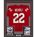 Framed Signed Roger Wehrli 35x39 HOF 07 Arizona Red Jersey JSA COA product image 1, provided for visual reference and