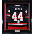 FRAMED Signed KIMMO TIMONEN 35x39 Chicago Black Jersey JSA COA Auto product image 1, provided for visual reference and