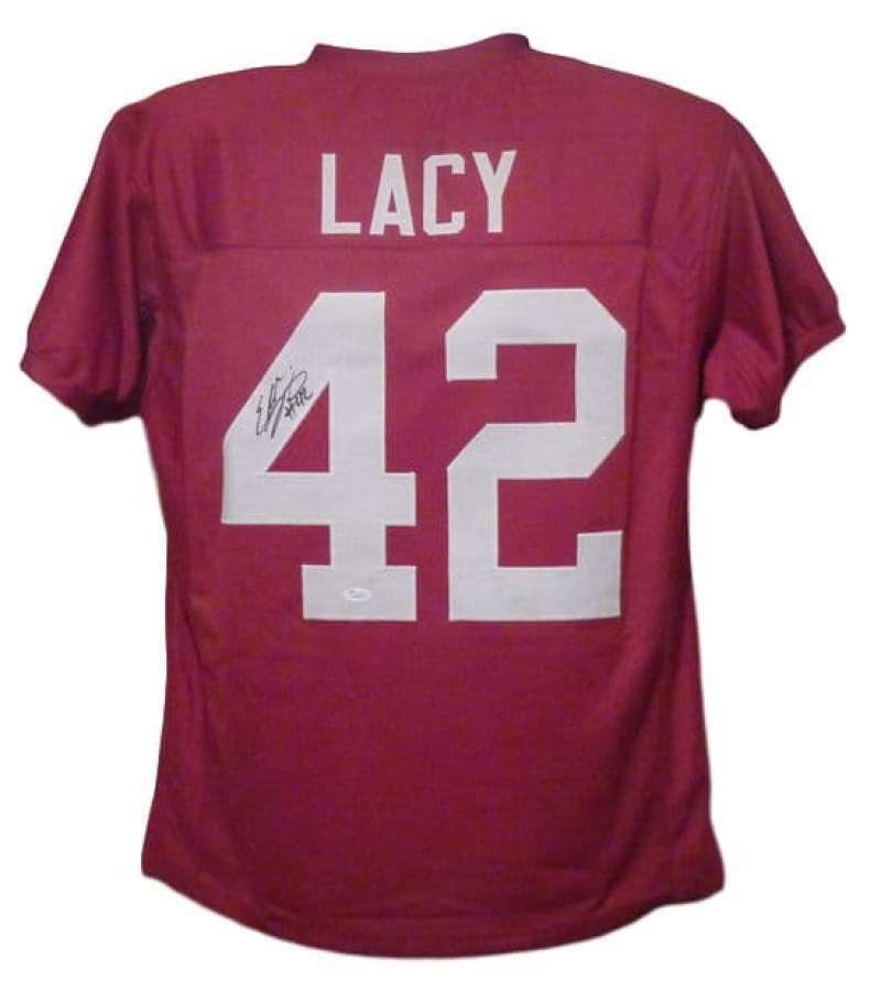 Eddie Lacy Autographed/Signed College Style XL Red Jersey JSA 12023 product image 1, provided for visual reference and