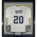 Framed Signed Bucky Dent 35x39 New York Pinstripe Jersey Beckett COA product image 1, provided for visual reference and