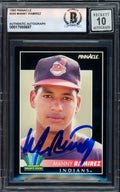 Manny Ramirez 1992 Pinnacle RC #295 Cleveland Signed Trading Card Beckett BAS product image 1, provided for visual reference